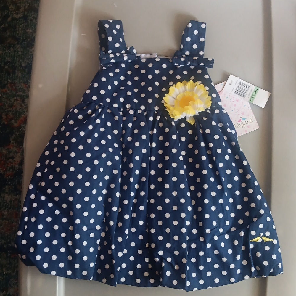 Lilybird polka dot dress with full skirt